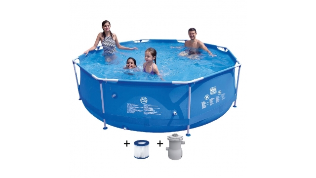 Wehncke Frame Pool 300x76 cm Blauw